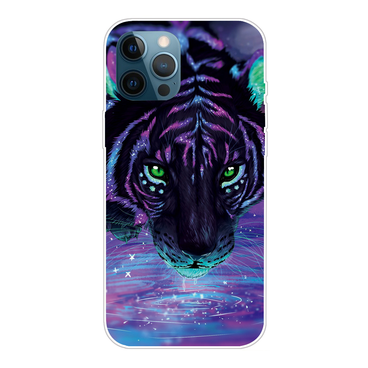 

Высокопередача Шаблон Печати Для Телефона Телефона Для IPhone 12/12 Pro TPU - Тигр, iPhone 12