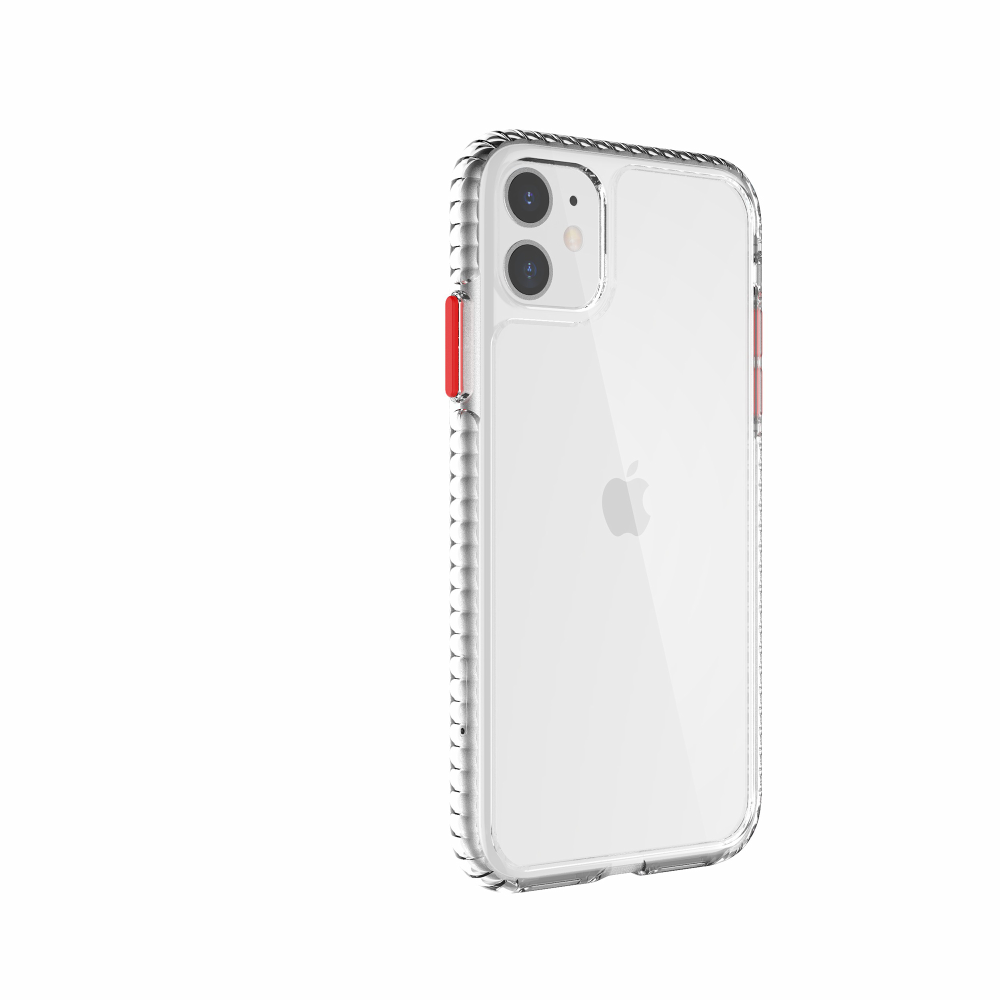 

Прозрачный TPU + PC Hybrid Phone Shell Shock Ably Apply Для IPhone 11 - Красный, iPhone 11 6.1 inch