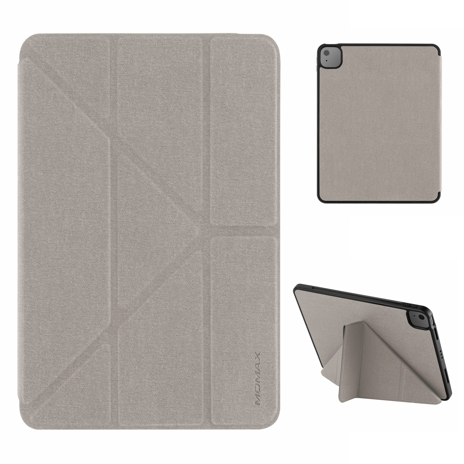 

MOMAX TPU + PU Flip Stand Case Tablet Protective Shell with Apple Pencil Holder for iPad Air (2020)/Pro 11-inch (2020)(2018) - Grey, iPad Air (2020)
