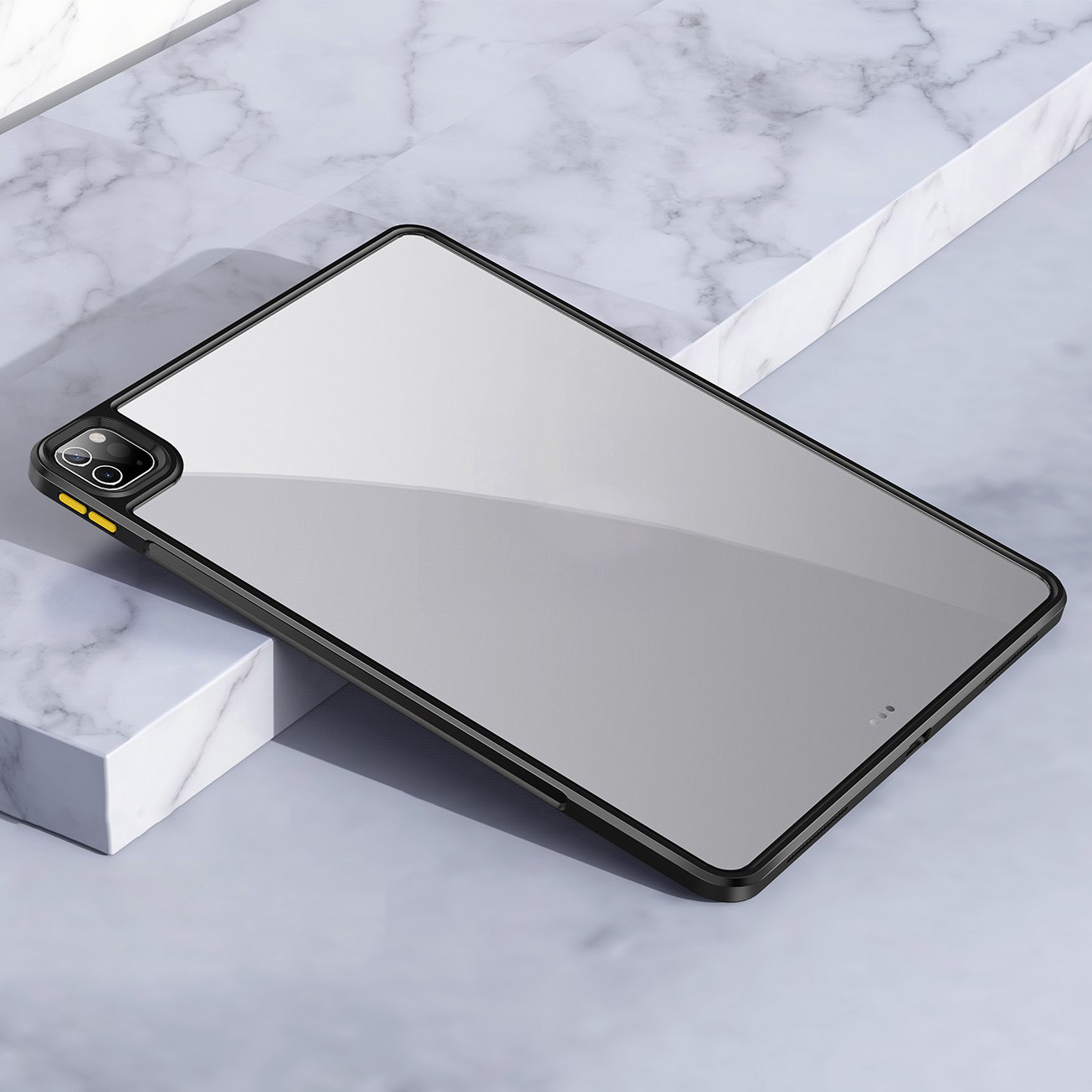 

Серия MANT Прозрачный ПК + Красочный Чехол Для Крышки Кадра TPU Для IPad Pro 12,9-дюймовый (2021) (2020) (2018) - Чернить, iPad Pro 12.9-inch (2021)