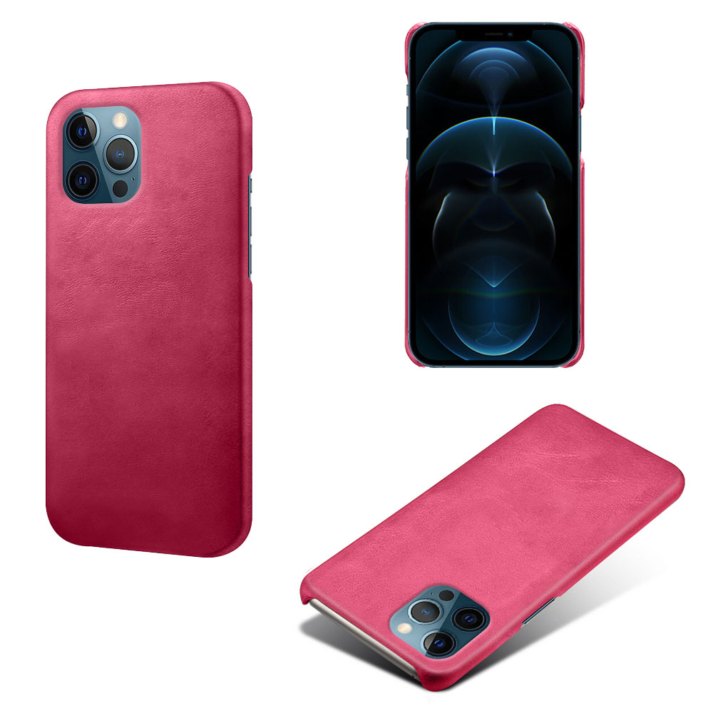 

PU Кожаное Покрытие На ПК Задний Чехол Для IPhone 12 Pro Max - Роза, iPhone 12 Pro Max