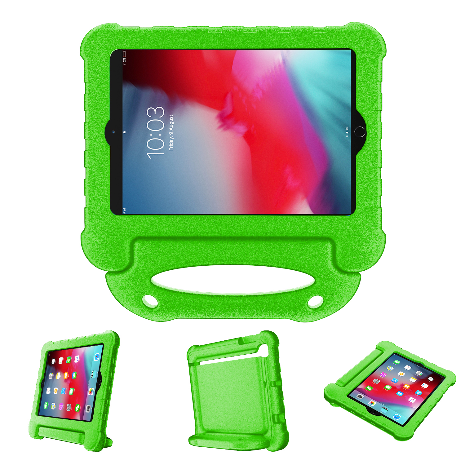 

anti-shock kickstend handle darke eva планшет для ipad mini (2019) 7,9 дюйма/мини/mini/mini 2/mini 3- green, iPad mini (2019) 7.9 inch