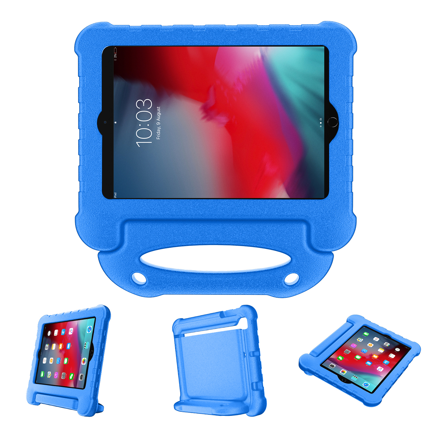 

Anti-shock Kickstand Handle EVA Tablet Case for iPad mini (2019) 7.9 inch/mini 4/Mini/Mini 2/mini 3- Blue, iPad mini (2019) 7.9 inch