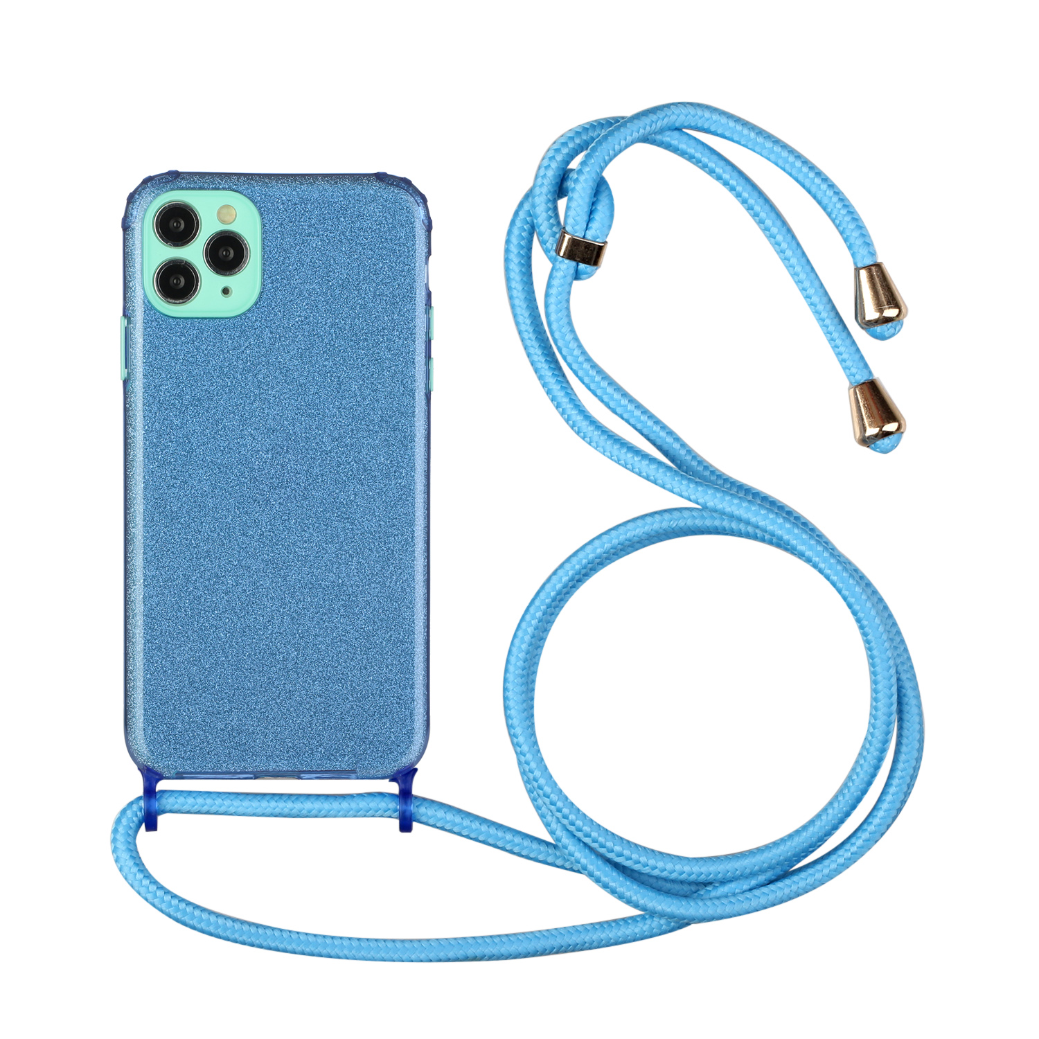 

Glitter Powder + Soft TPU Телефона с Регулируемым Ремнем Для Iphone 11 Pro Pro - Синий, iPhone 11 Pro 5.8 inch
