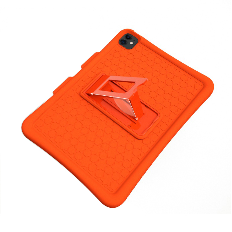 

Shockproof Silicone Kickstand Shell for iPad Air (2020) Tablet Protector Case - Orange, iPad Air (2020)