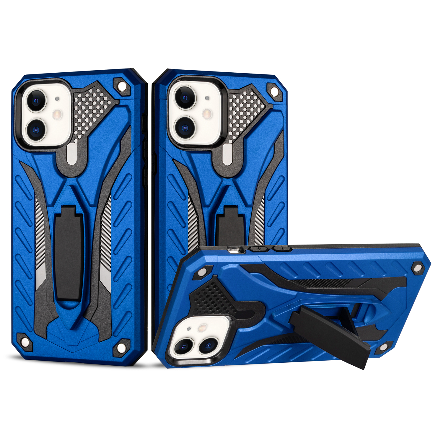 

Phantom Knight Style PC + TPU Корпус Для IPhone 12 Mini - Синий, iPhone 12 mini