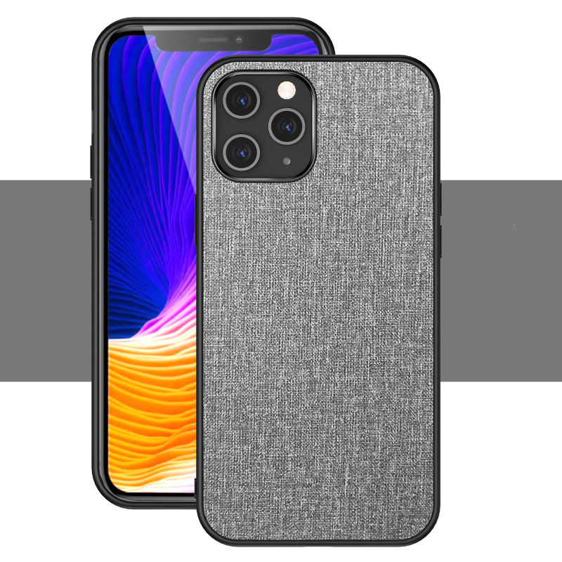 

Текстура Ткани ТПУ + ПК Магнитный Чехол Для IPhone 12 Pro Max - Серый, iPhone 12 Pro Max