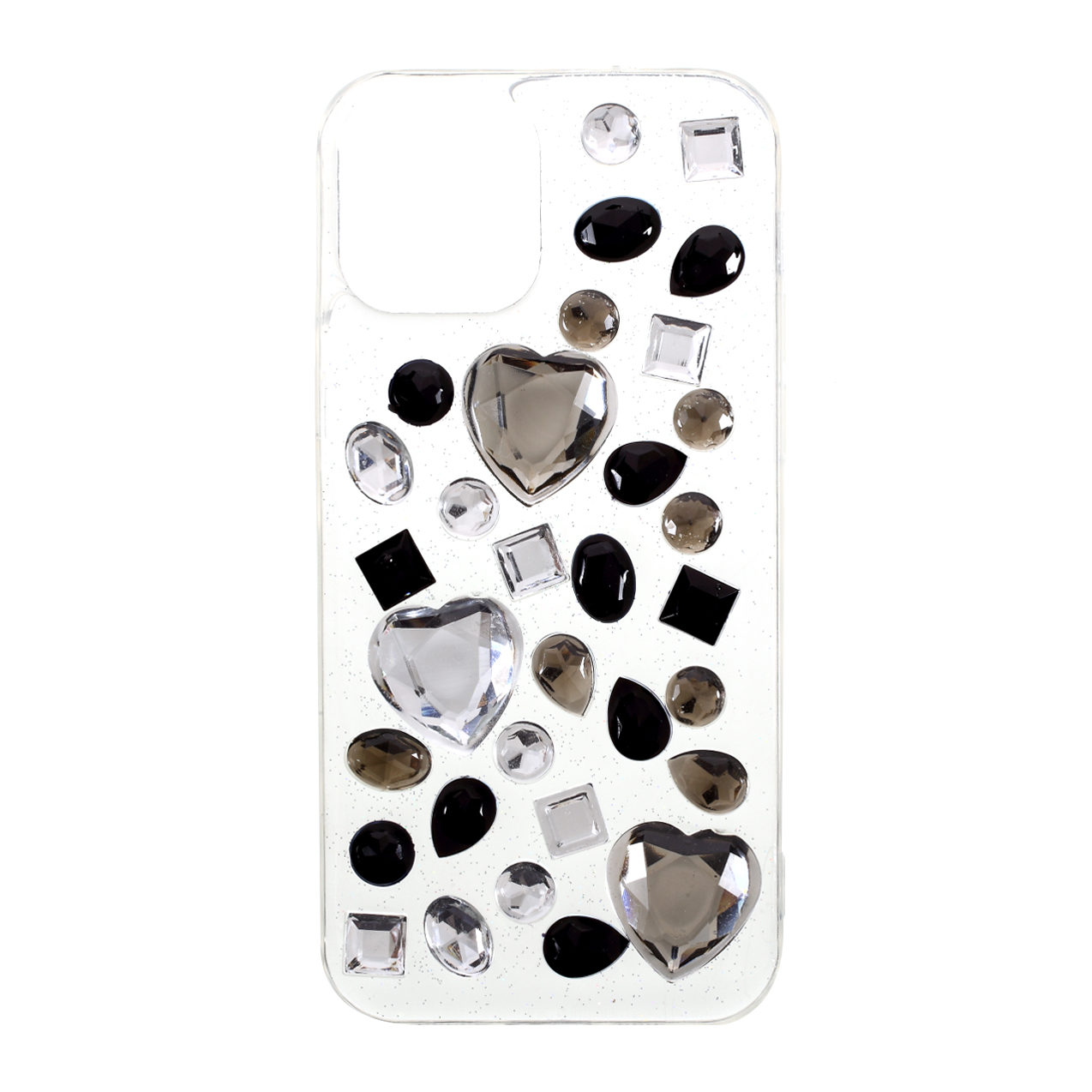 

Crystal Love Sticking Diamond Decor TPU Cover for iPhone 12 mini - Black, iPhone 12 mini
