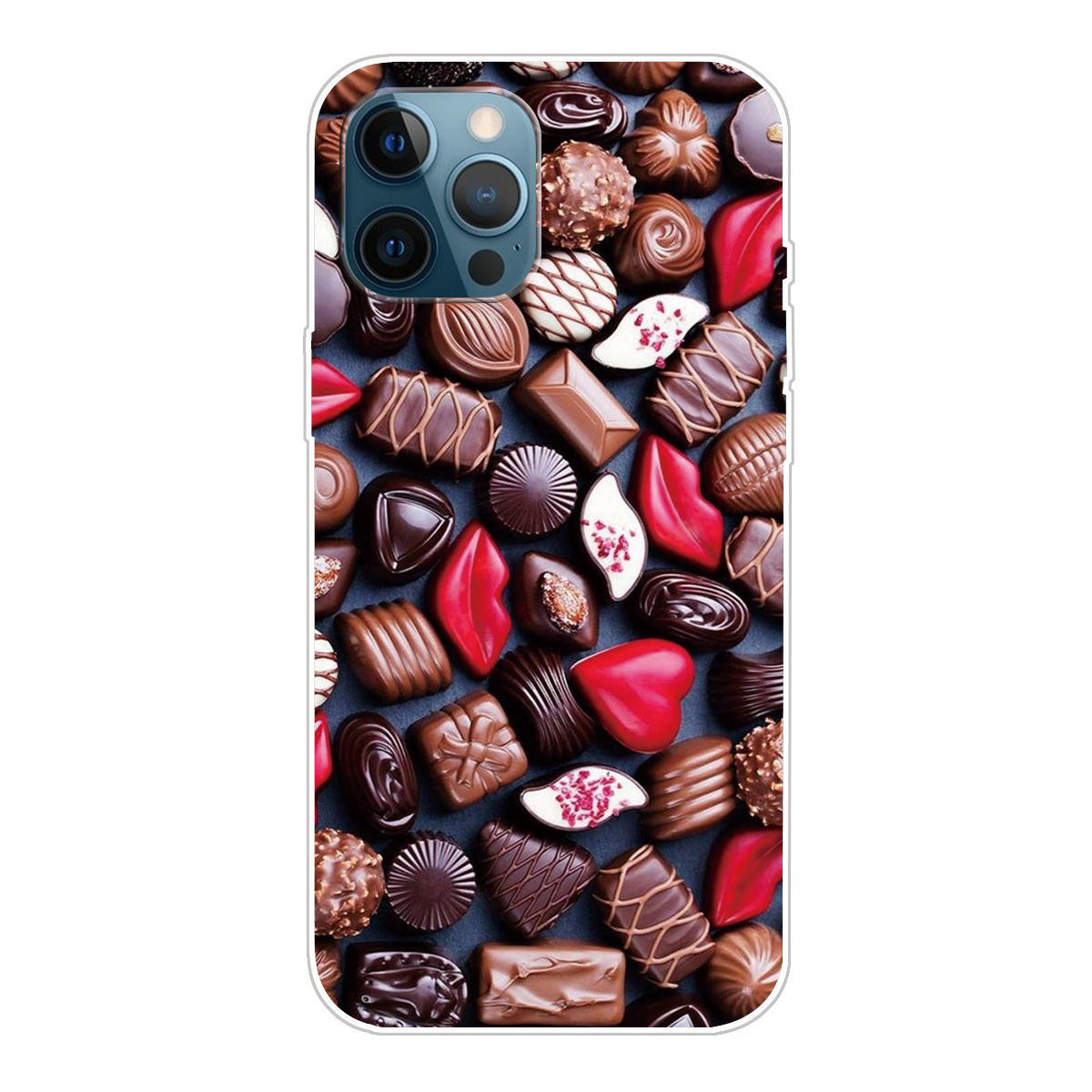 

Для IPhone 12 Pro Max Pattern Print Peption Гибкое Высокое Качество Телефон TPU Телефон - Шоколад, iPhone 12 Pro Max