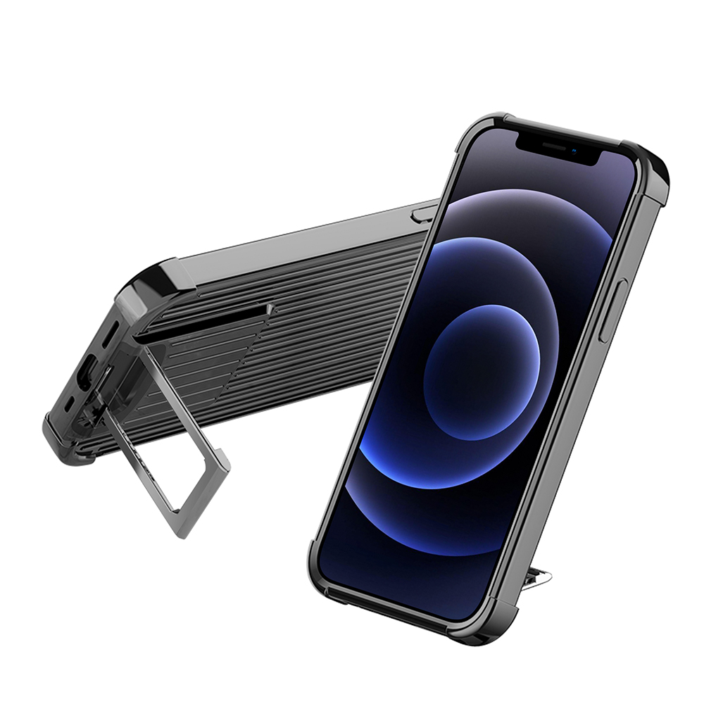 

Чемодан В Форме Ударопрочный Корпус Жесткого ПК С Подсветкой Для IPhone 12 Pro Max - Чернить, iPhone 12 Pro Max