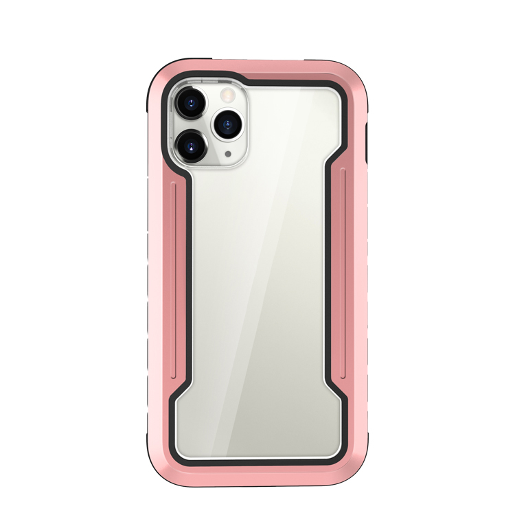

MUTURAL TPU+PC+Metal Frame Drop Resistant Cover for iPhone 12 Pro Max - Rose Gold, iPhone 12 Pro Max