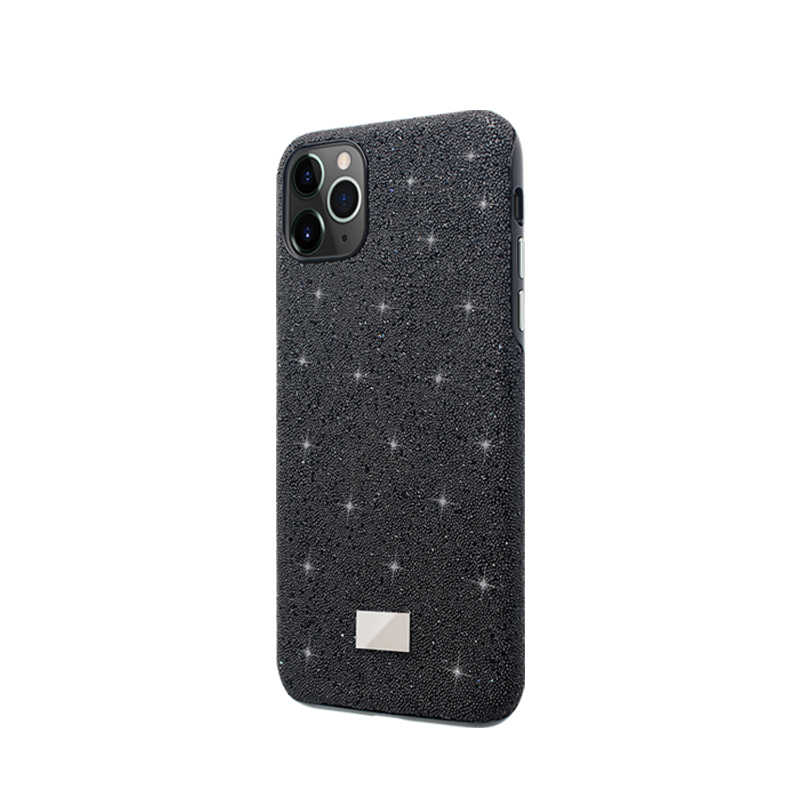 

MUTURAL Xingmang Series Unique Glitter Sequins Cloth+PC+TPU Phone Case Cover for iPhone 12 - Black, iPhone 12