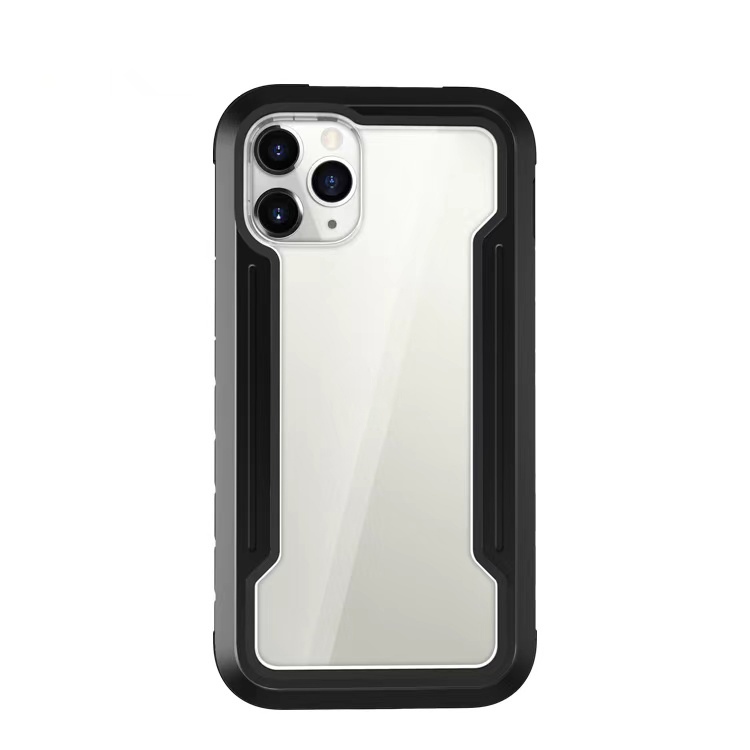 

Mutural TPU + ПК + Металлическая Рамка Капюдра Устойчивая К Гибридной Крышке Для IPhone 12 Mini - Чернить, iPhone 12 mini