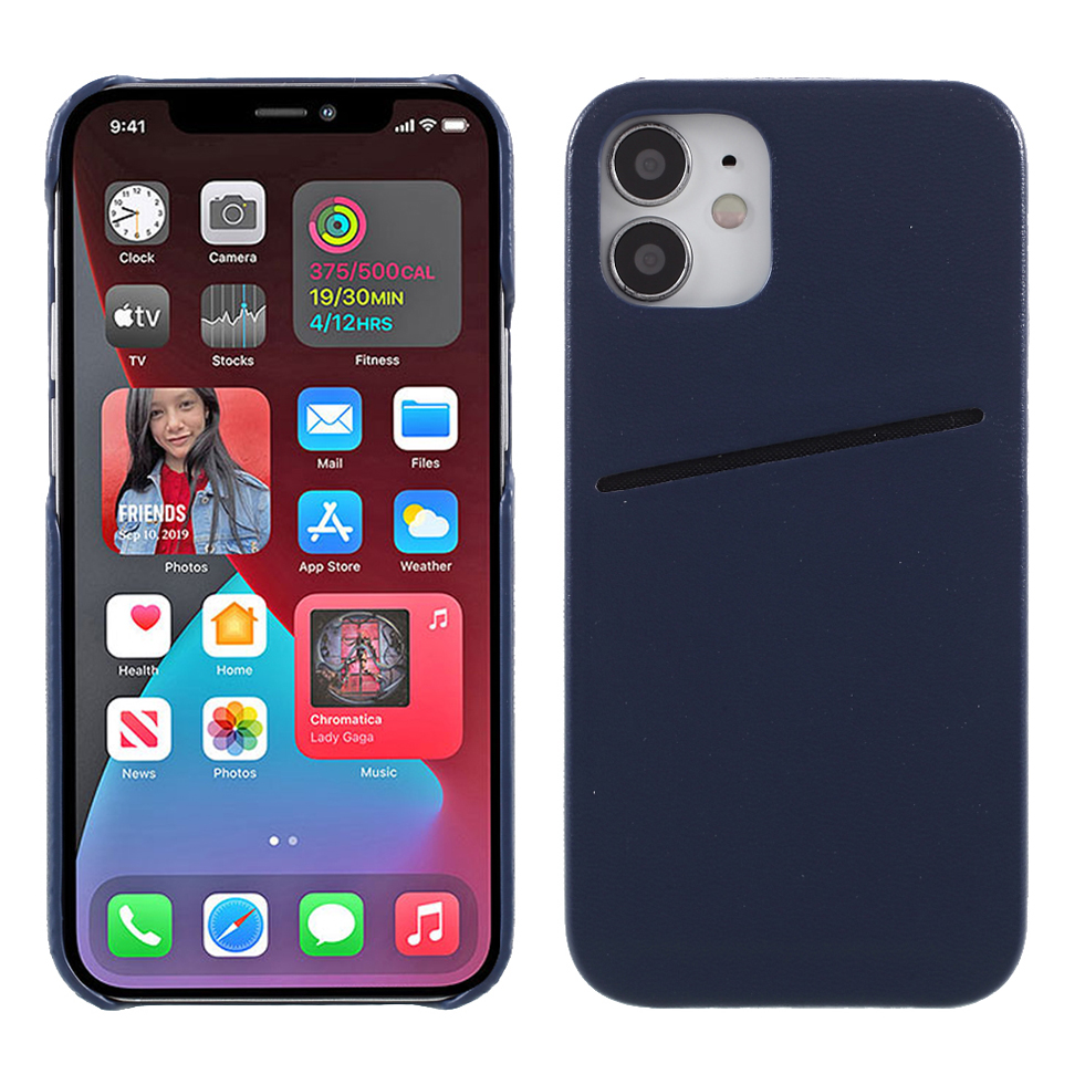

Mutural Hard PC + Soft TPU Combo Combo Hybrid Cover Case С Слотом Для Карточек Для IPhone 12/12 Pro - Синий, iPhone 12