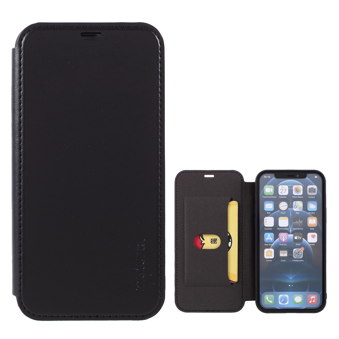 

MUTURAL PU Leather Card Slot Case for iPhone 12 mini - Black, iPhone 12 mini