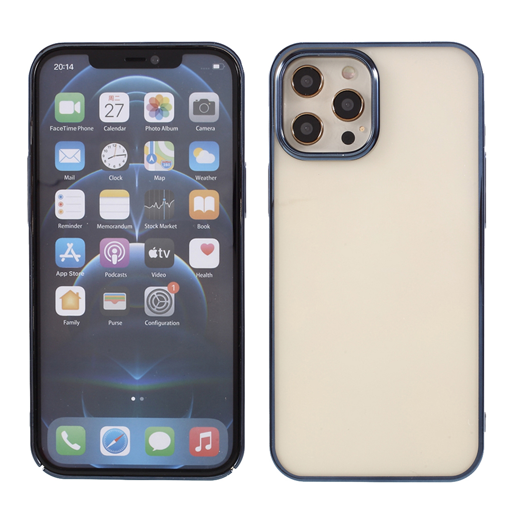 

Мучестный Прозрачный Жесткий Компьютер Телефон Защитный Чехол Для IPhone 12 Pro Max - Синий, iPhone 12 Pro Max