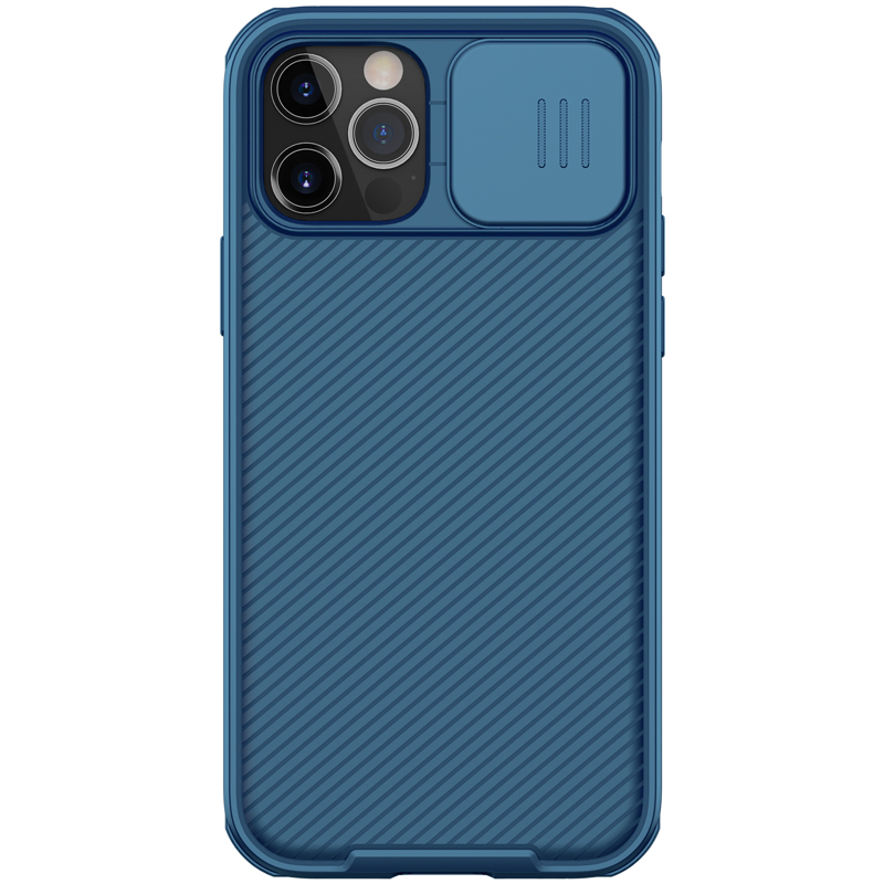 

NILLKIN CamShield Pro Magnetic Case Hard PC Phone Cover for iPhone 12/12 Pro - Blue, iPhone 12