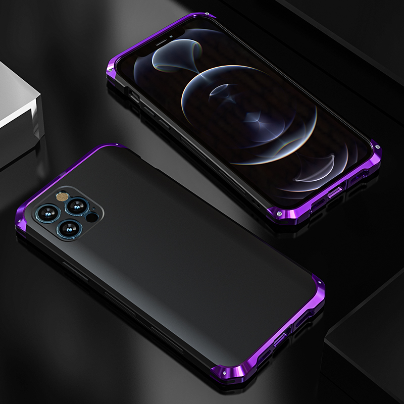 

Guard Series Shockproof Metal Detachable 2-in-1 Case for iPhone 12 Pro Max - Purple, iPhone 12 Pro Max