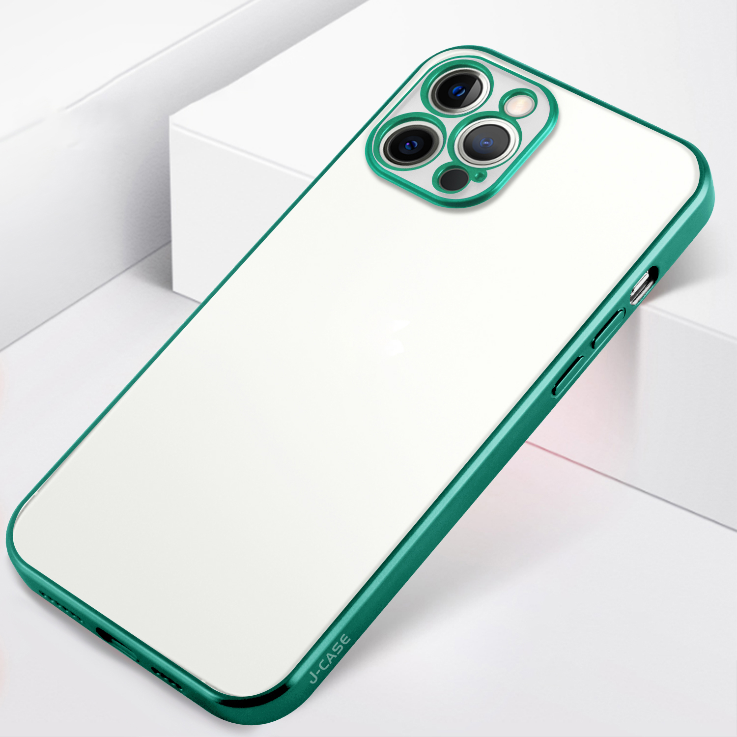 

J-CASE Full Protection Frosted Finish Soft TPU Phone Cover for iPhone 12 Pro Max - Green, iPhone 12 Pro Max