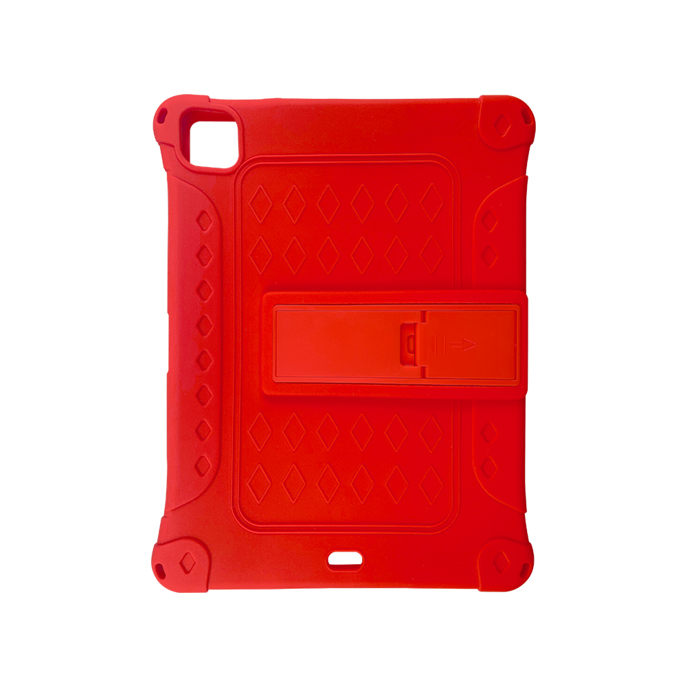 

Shock-Absorbed Silicone Tablet Protector Case with Folded Kickstand for iPad Pro 11-inch (2021)(2020)(2018)/Air (2020)/Air (2022) - Red, iPad Pro 11-inch (2021)