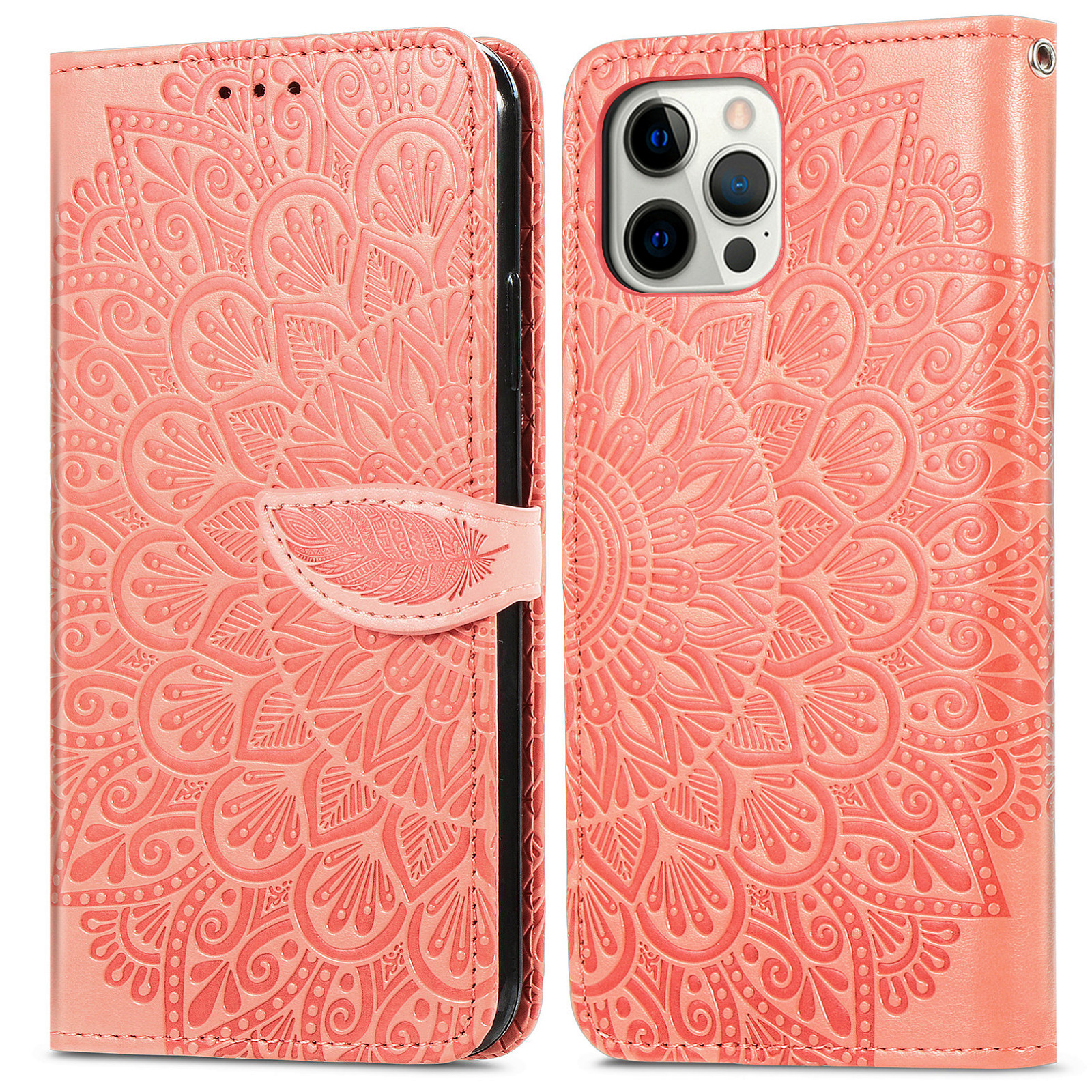 

Imprint Dream Wings Кожаная Подставка Для Оболочки Телефона Для Iphone 12 Pro Max - Апельсин, iPhone 12 Pro Max