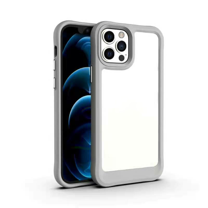 

Skin Touch Чувствитесь Четкий Акриловый + Мягкий TPU Гибридный Чехол Для Телефона Для IPhone 12 Mini - Серый, iPhone 12 mini