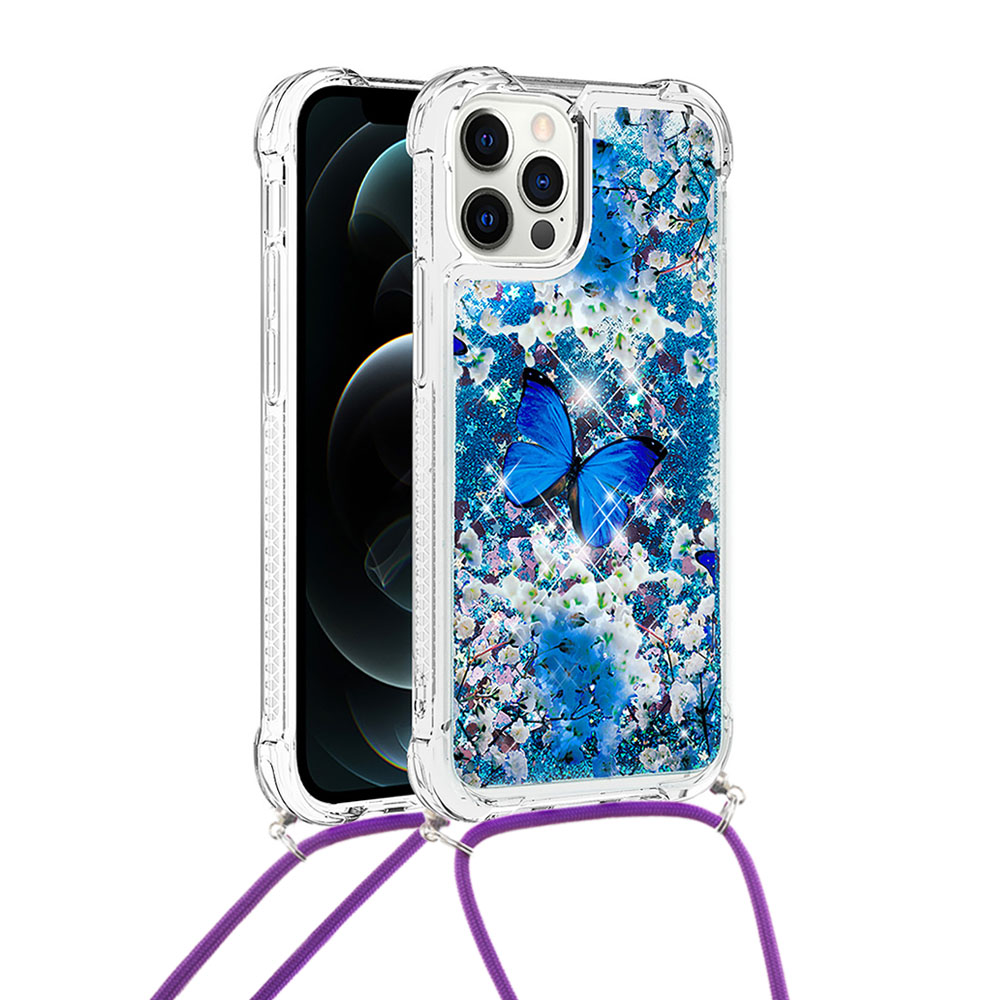 

Печать с Шаблоном Quickside Shequint - Голубая Бабочка, iPhone 12 Pro Max