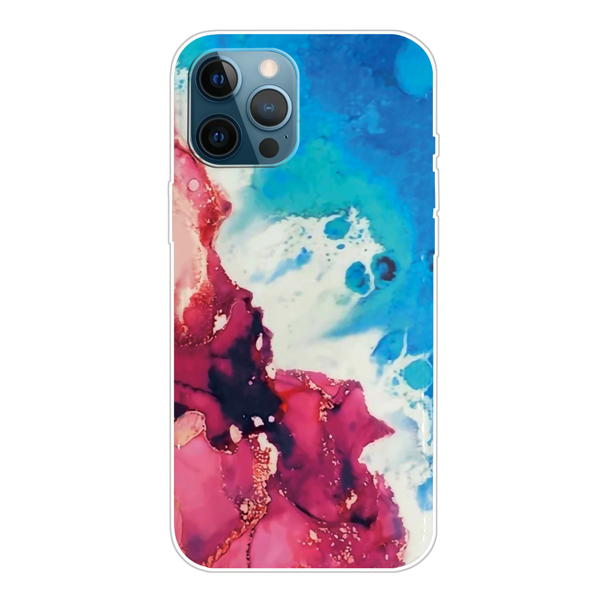 

Marble Pattern Shock-proof TPU Phone Case Back Cover for iPhone 12 Pro Max - Style D, iPhone 12 Pro Max