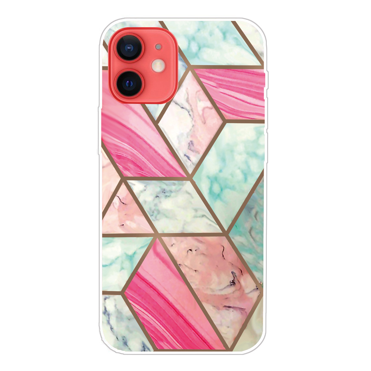 

Marble Pattern Soft TPU Phone Case Protection Back Cover for iPhone 12 mini - Style D, iPhone 12 mini