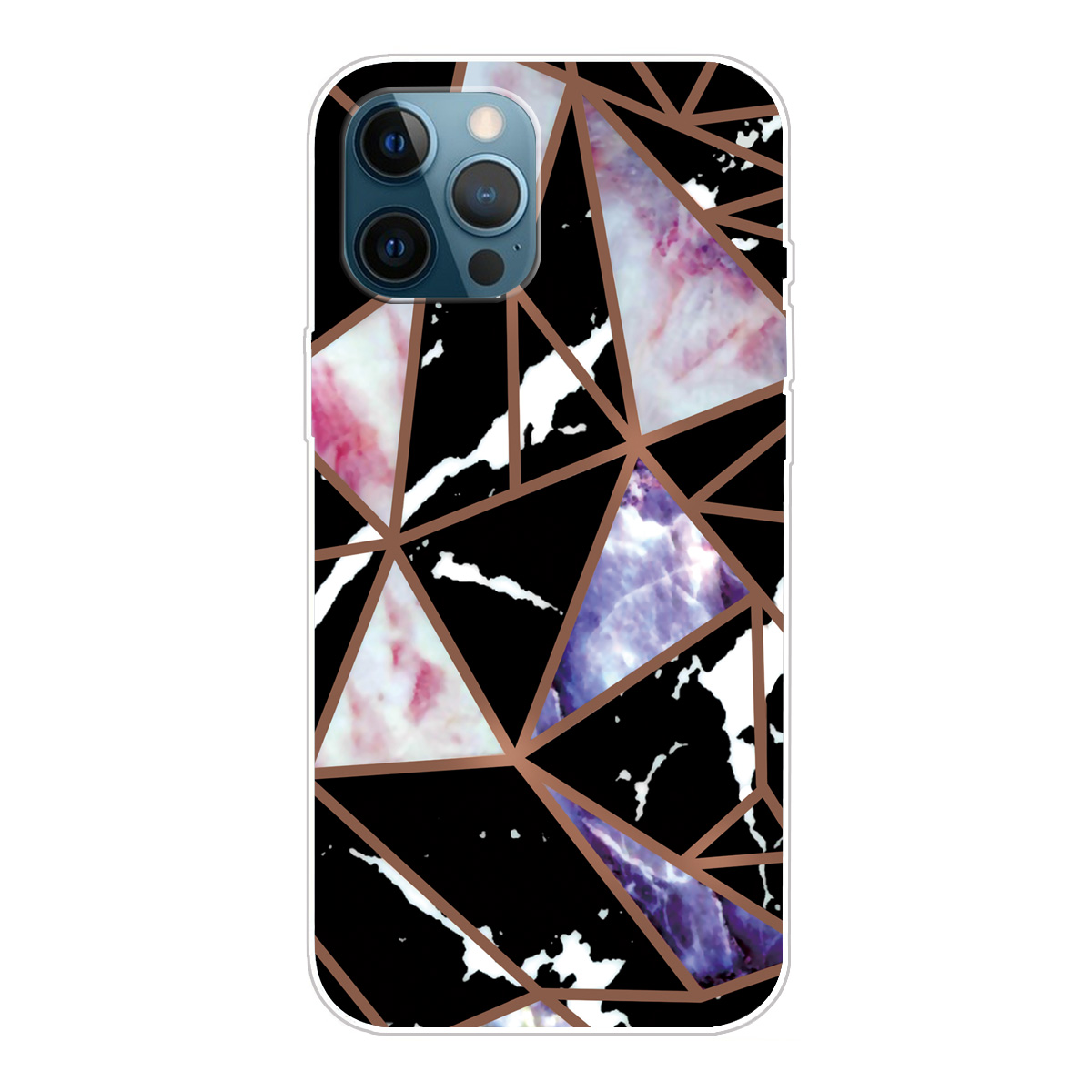 

Мраморный Узор Мягкий Телефон TPU Чехол Защита Задние Крышки Для IPhone 12 Pro / iPhone 12. - Стиль Л., iPhone 12 Pro