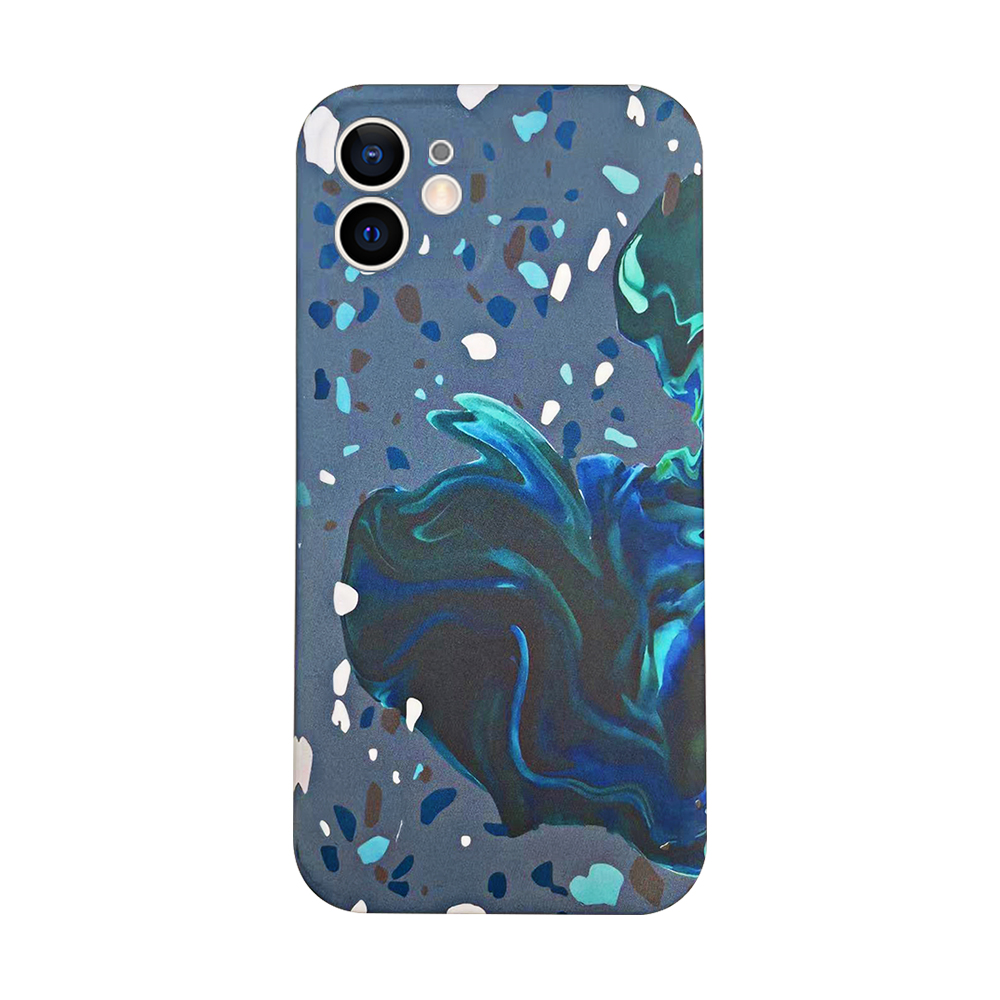 

Watercolor Ink Printed Case for iPhone 12 Liquid Silicone Phone Protective Cover - SC-01, iPhone 12