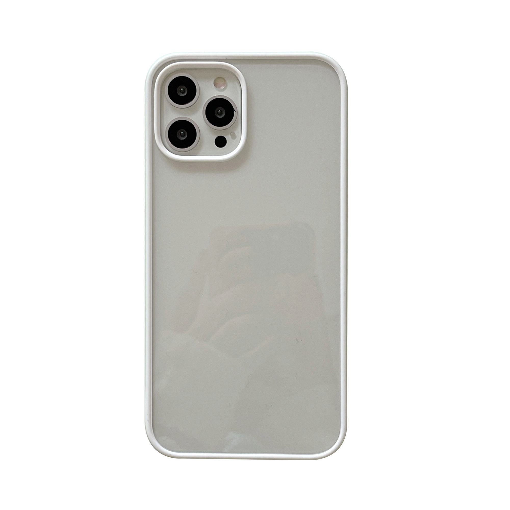 

Dual-Color Frame Clear Hybrid Cover Case for iPhone 12 Pro Max - Grey, iPhone 12 Pro Max