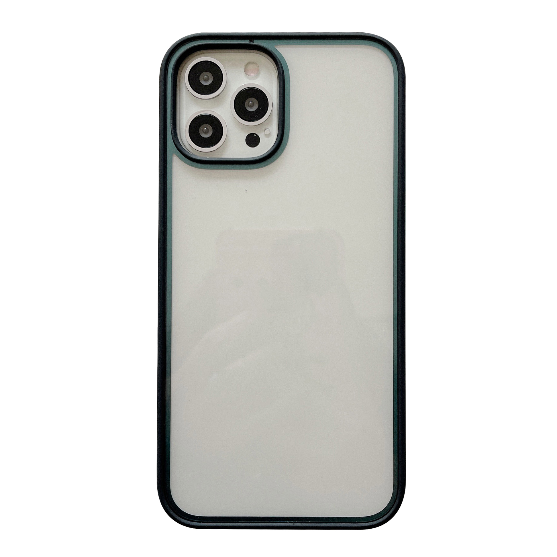 

TPU Frame + Clear PC Hybrid Cover Case for iPhone 12 Pro/iPhone 12 - Black, iPhone 12 Pro