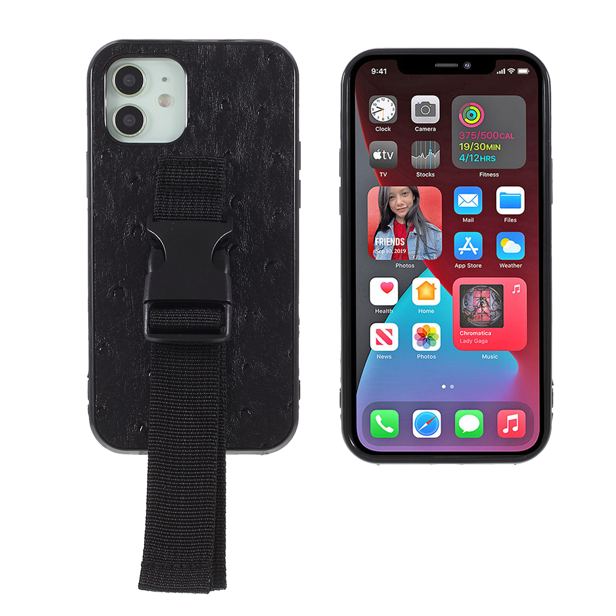

Water Drop Design Hard PC Phone Cover Case for iPhone 12 mini - Black, iPhone 12 mini