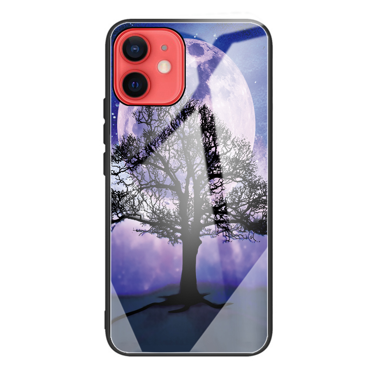 

Узорная Печать Закаленное Стекло + ТПУ Телефон Защитный Чехол Для IPhone 11 6,1 Дюйма - Дерево, iPhone 11 6.1 inch
