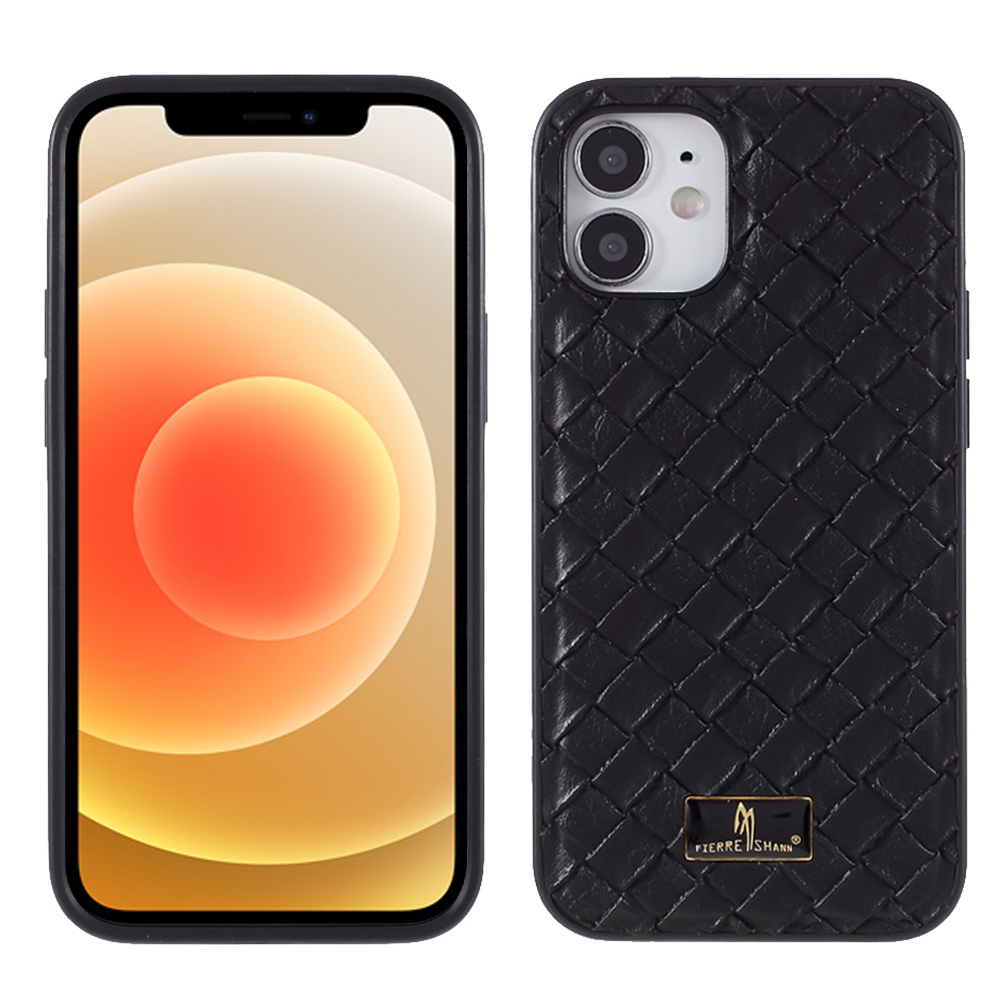 

ПУ Кожаный Футбол Для Мобильного Телефона Для IPhone 12 Mini - Тканые Текстуры, iPhone 12 mini