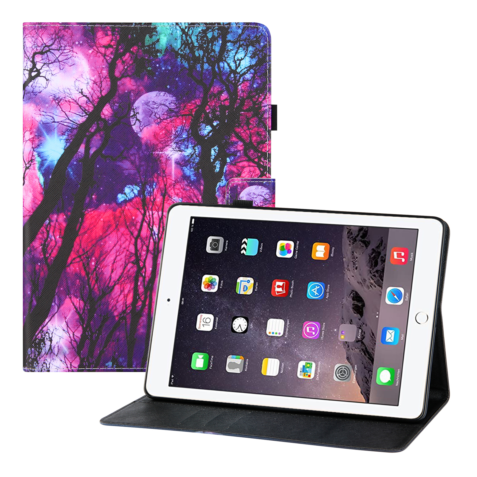 

Pattern Printing Full Protection Leather Wallet Stand Tablet Case Cover for iPad Mini 1/2/3/4/(2019) 7.9 inch - Tree Branches, iPad Mini