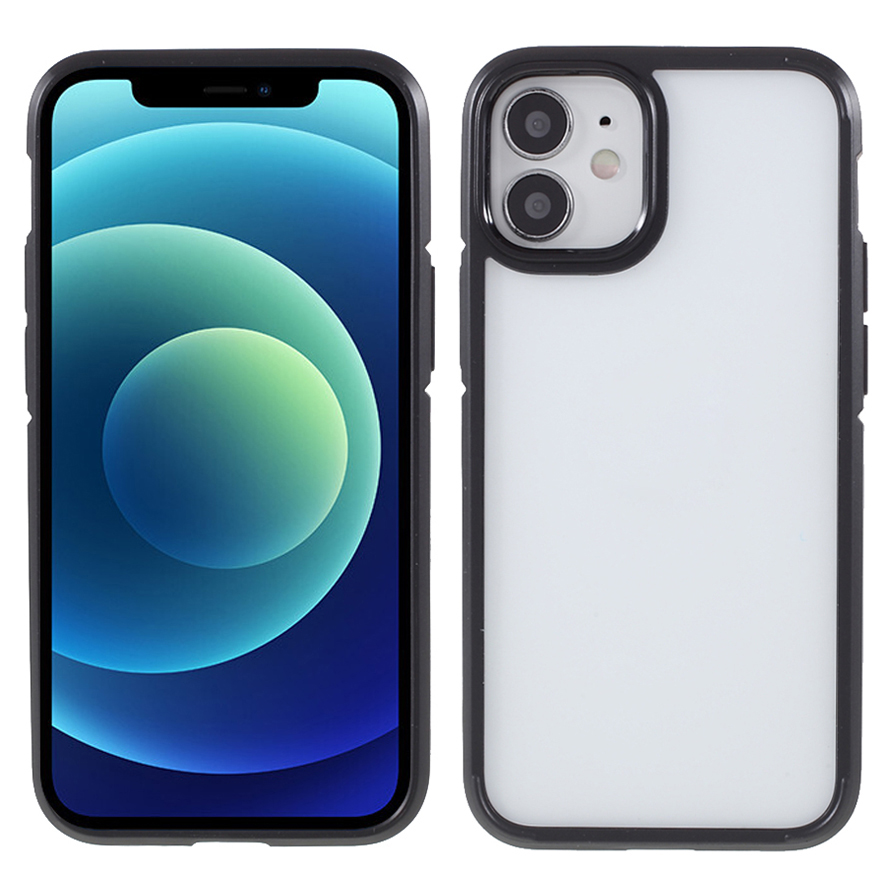 

Двухцветный Дизайн Рамы Прозрачная Гибридная Чехла Для Iphone 12/12 Pro - Черный, iPhone 12