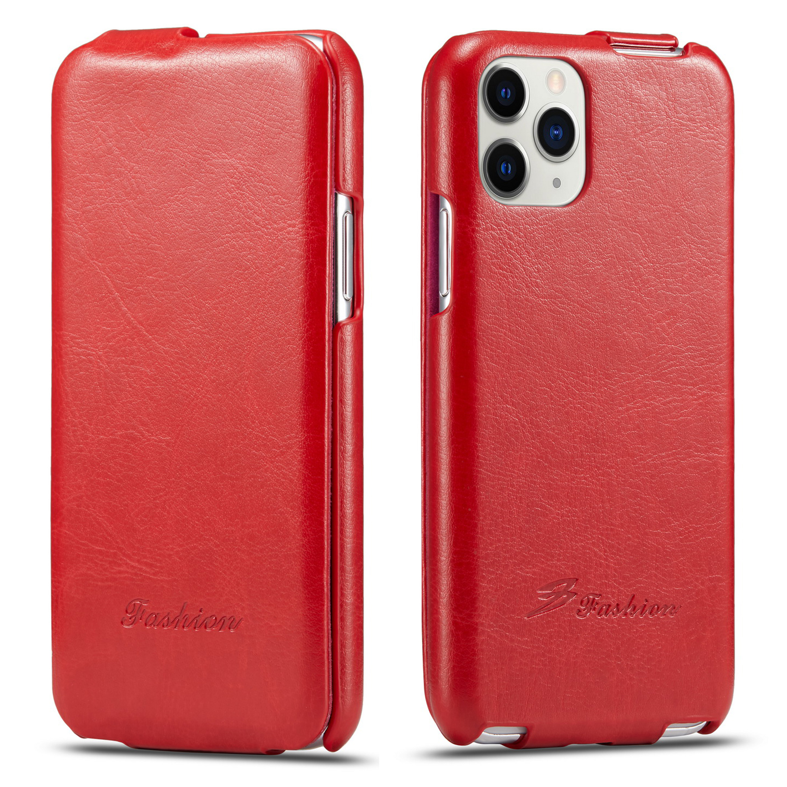 

Вертикальный Flip Cover Textured Кожаный Мобильный Телефон Оболочкой Для Apple IPhone 11 Pro Max 6,5 Дюйма - Красный, iPhone 11 Pro Max 6.5 inch