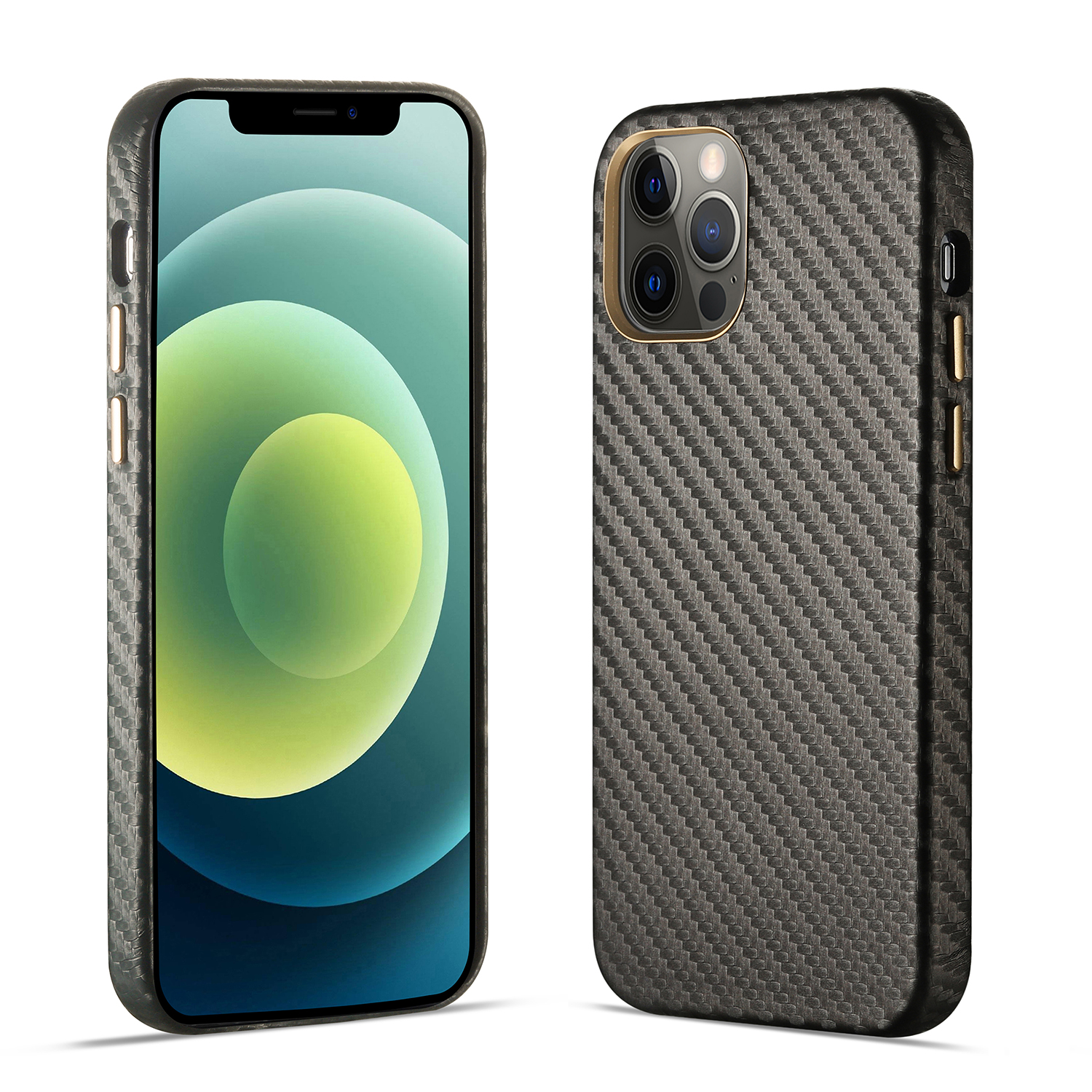 

Hard PC Carbon Carding Fiber Ceethive Cover Для Iphone 12 Pro Max - Серый, iPhone 12 Pro Max