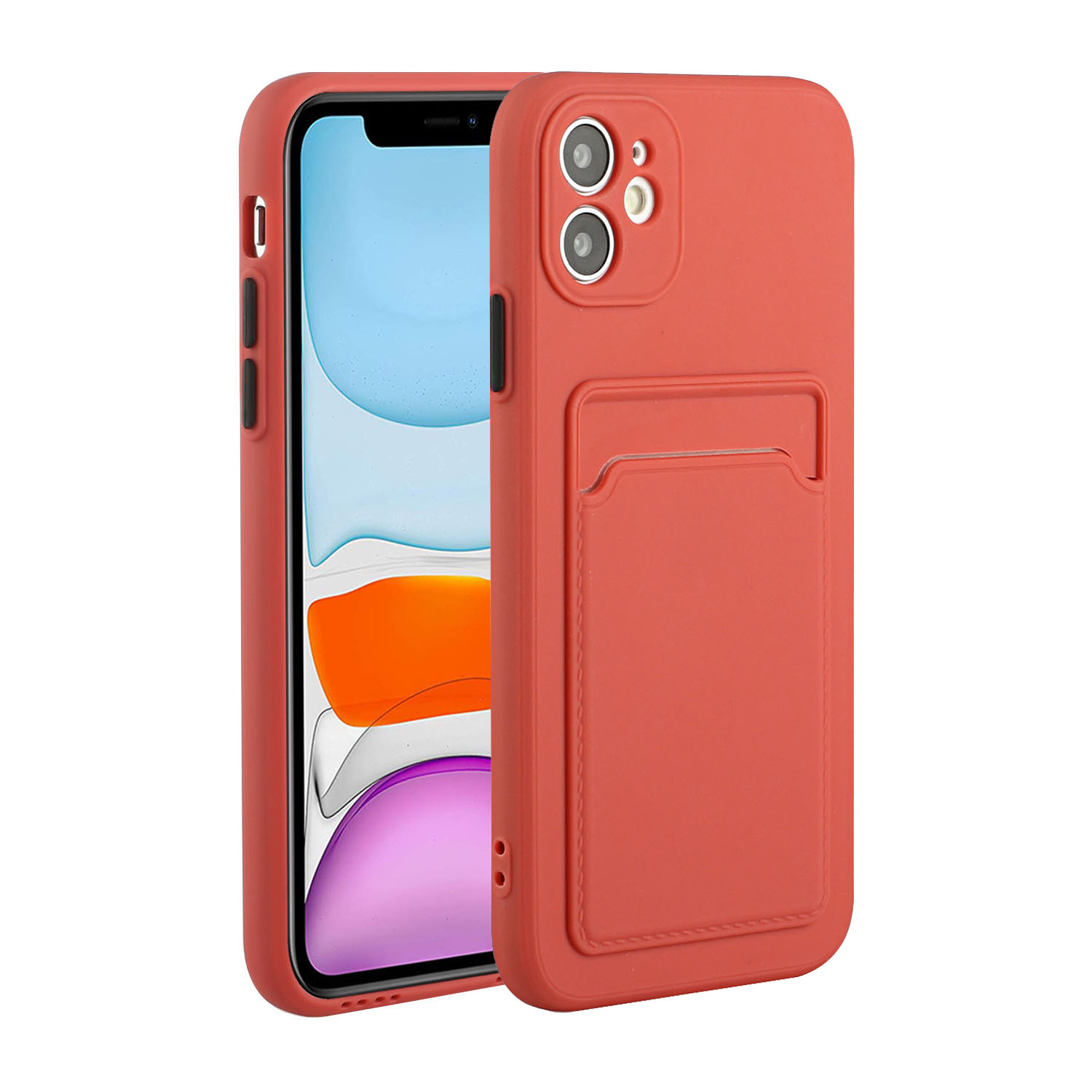 

Гибкая Крышка Телефона TPU с Слотом Для Iphone 12 Mini - Коралл, iPhone 12 mini
