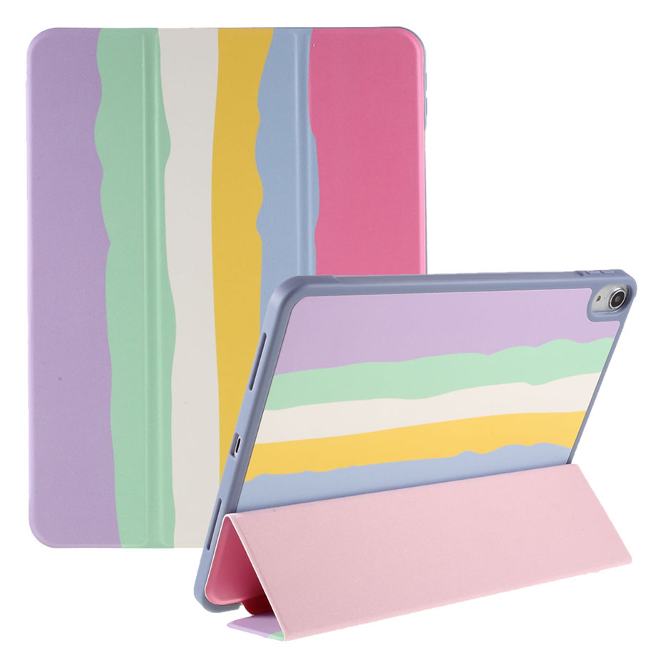 

Tri-Fold Stand Design Leather Tablet Protective Case Cover Shell with Pen Slot for iPad Air (2020) - Pink, iPad Air (2020)