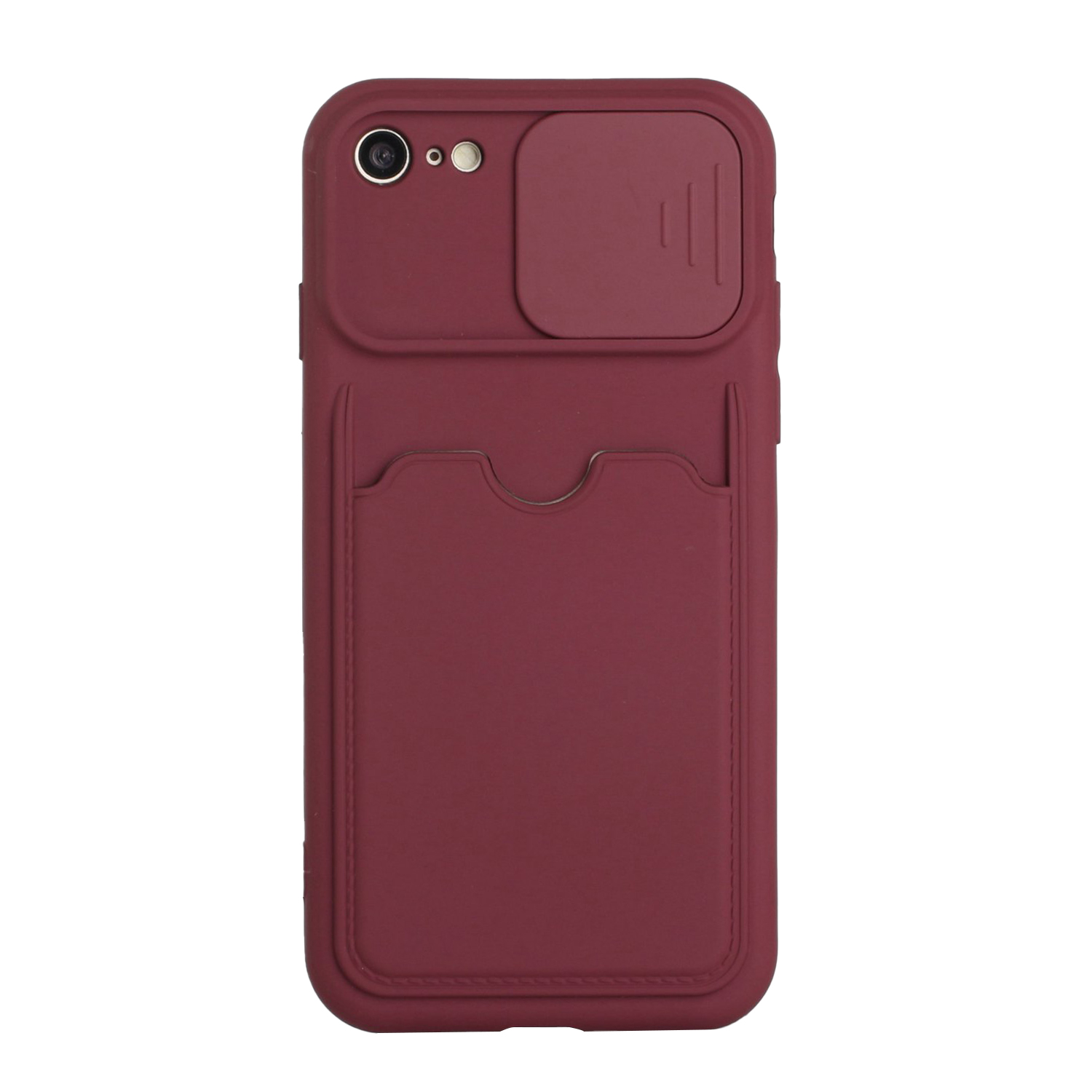 

Camera Protect Protect Slide TPU Cover Cover Plock Design Case Для IPhone 7 4,7 Дюйма - Красное Вино, iPhone 7 4.7 inch