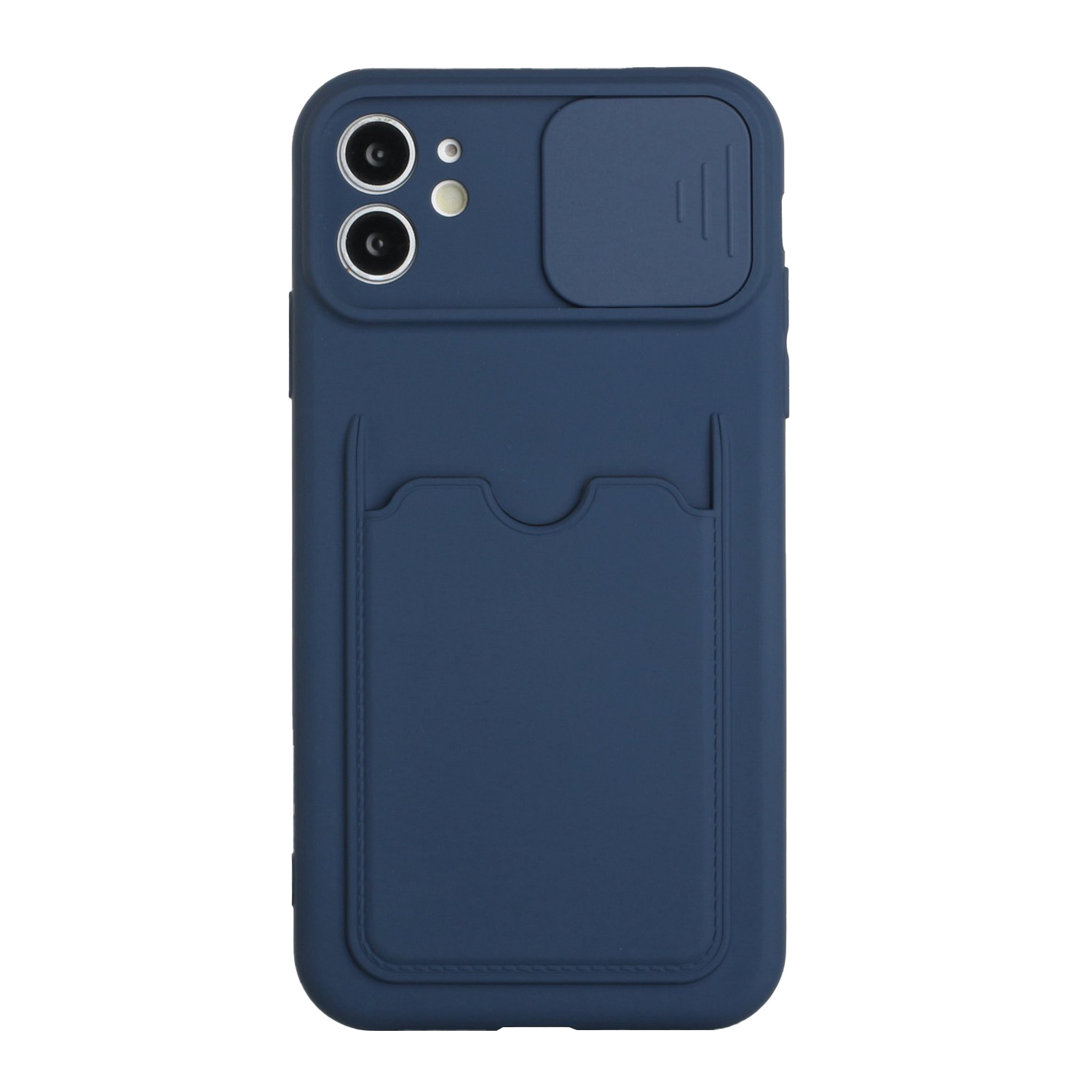 

Card Plot Design Camera Защитный Ползунок Ударотный Чехол TPU Для IPhone 11 6.1 Дюймов - Темно-синий, iPhone 11 6.1 inch