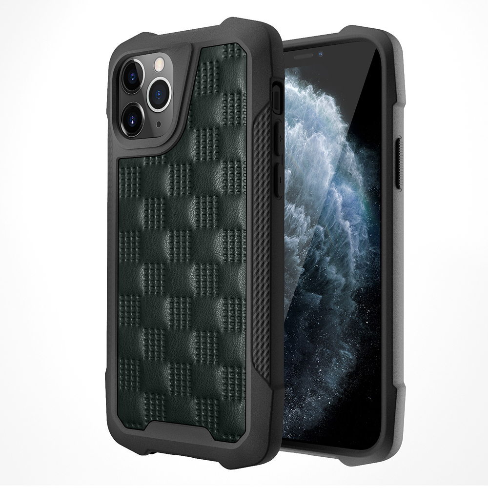 

Drop-proof PC + TPU Leather Coated Phone Case Protective Cover for iPhone 11 Pro 5.8 inch - Green, iPhone 11 Pro 5.8 inch
