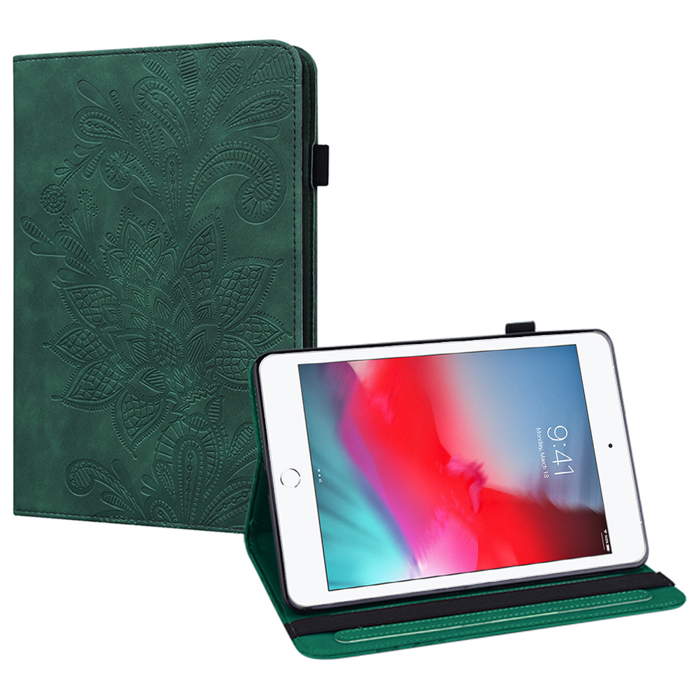 

pu en Cuir Stand Conception de Porte-monnaie Impreinte de Motif de Fleurs - Vert