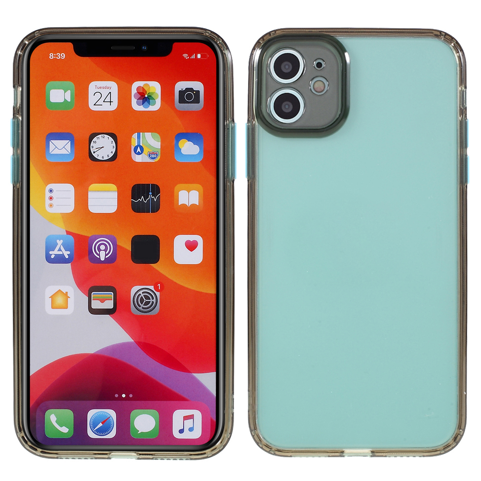 

Точная Вырез Anti-Fall Acrylic + TPU Гибридный Чехол Для Телефона Для IPhone 11 6,1 Дюйма - Чернить, iPhone 11 6.1 inch