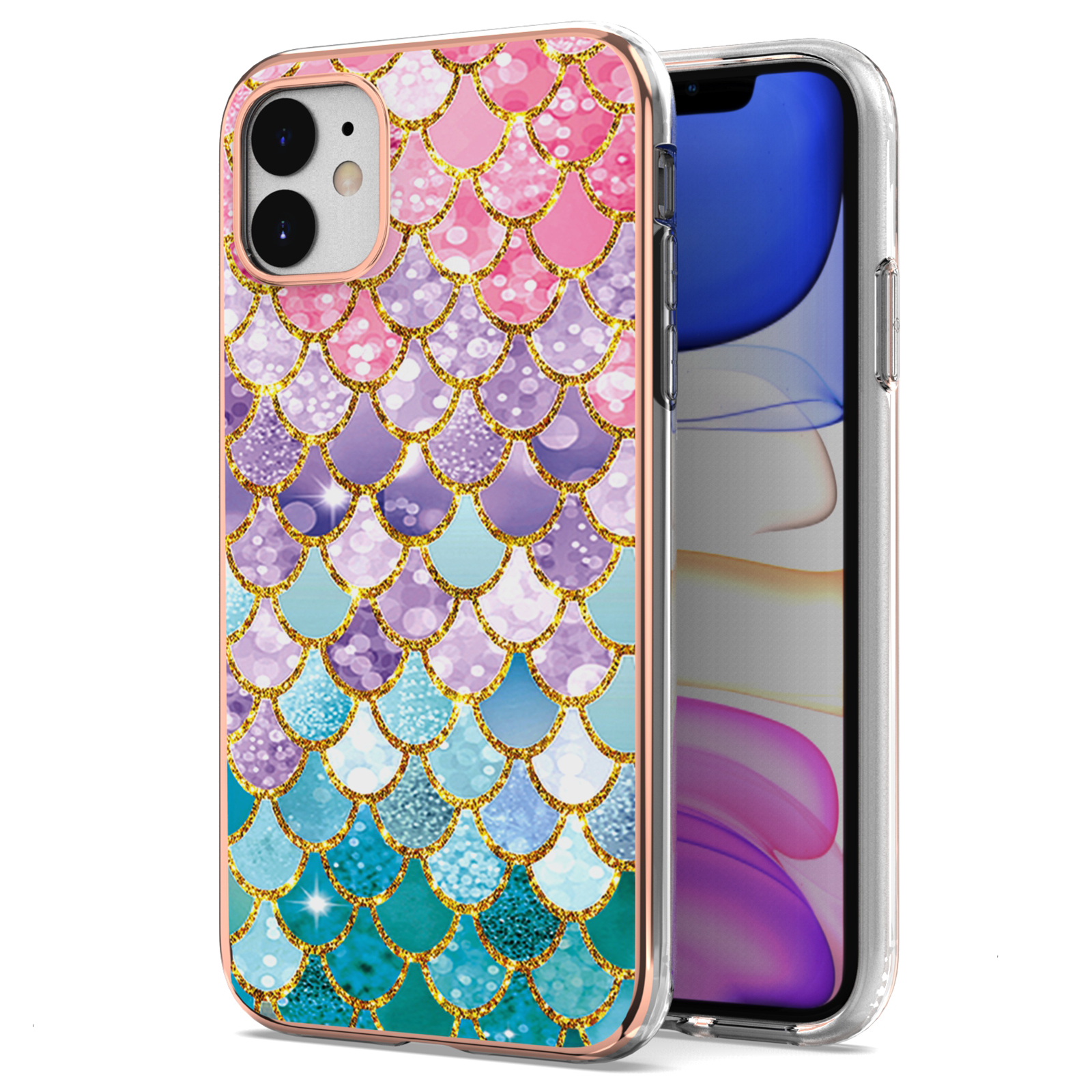 

Ultra-Thin Soft TPU + IMD Electroplating Protective Phone Cover for iPhone 11 6.1 inch - Colorful Scales, iPhone 11 6.1 inch