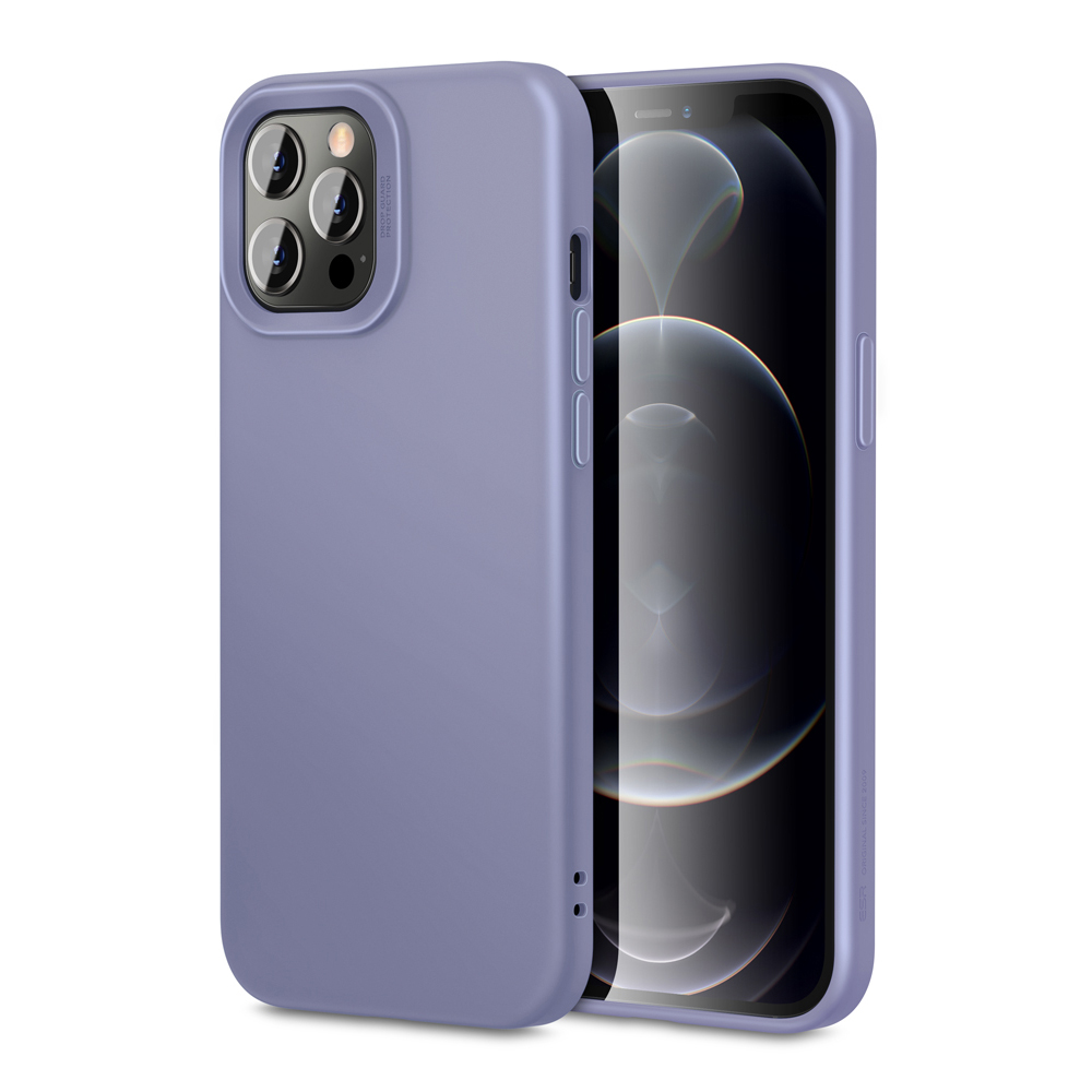 

Серия ESR Cloud Good Comense Grip Soft Liquid Silicone Cover Для Iphone 12 Pro Max 6,7 Дюйма - Лаванда Серый, iPhone 12 Pro Max