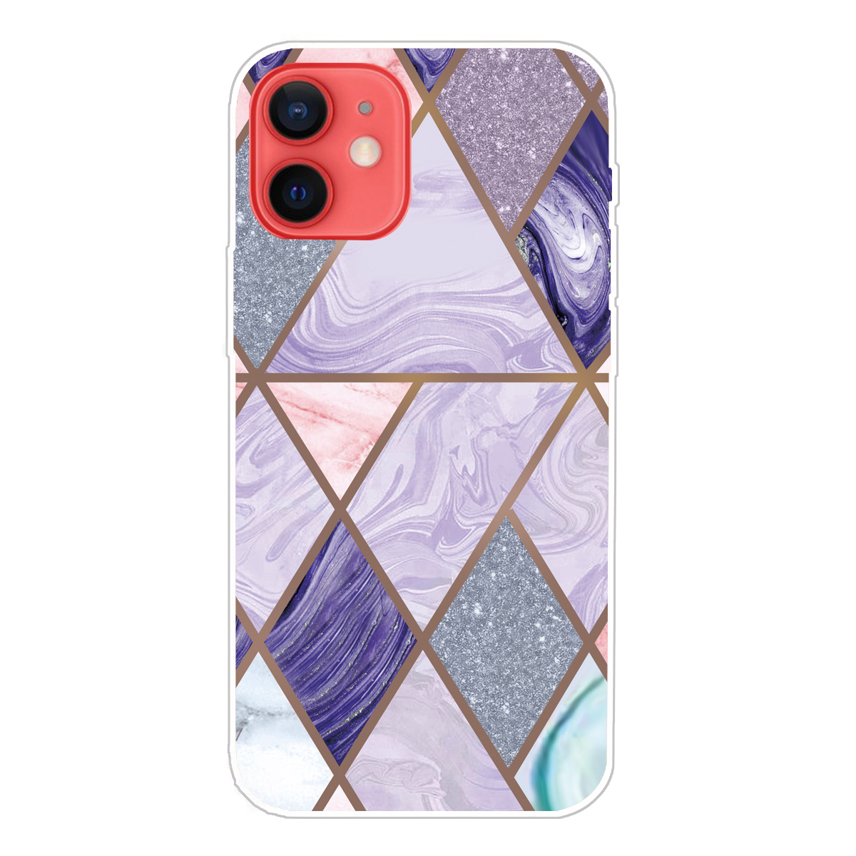 

Marble Pattern Flexible TPU Back Shell for iPhone 13 6.1 inch - Style G, iPhone 13